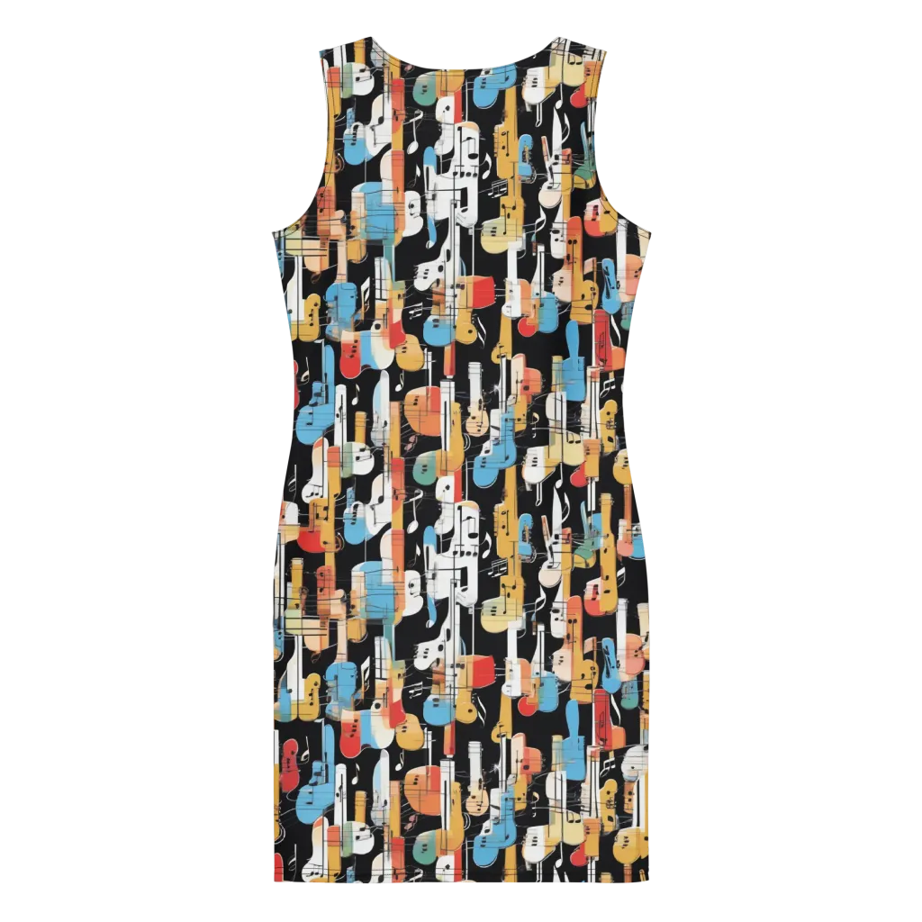 Jazz Mosaic on Bodycon Dress — Back