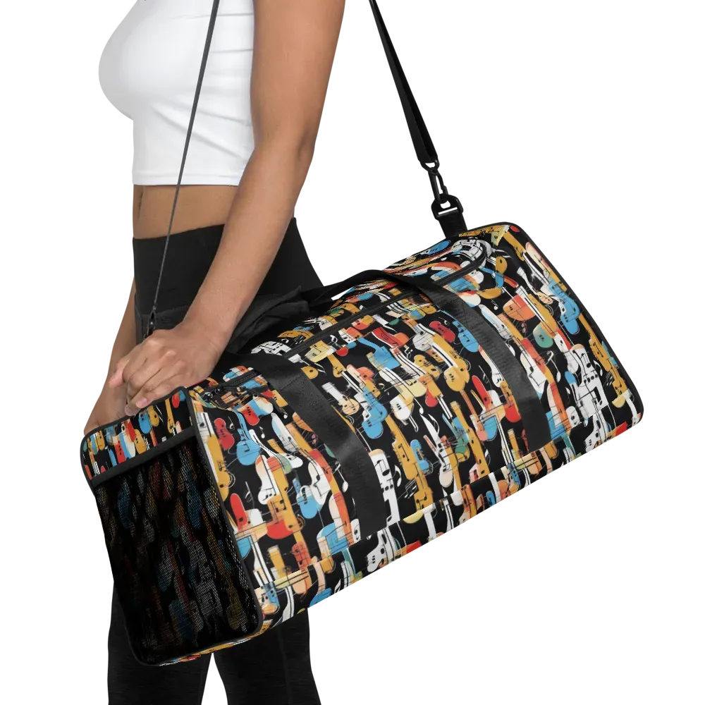 Jazz Mosaic on Duffle Bag — Front