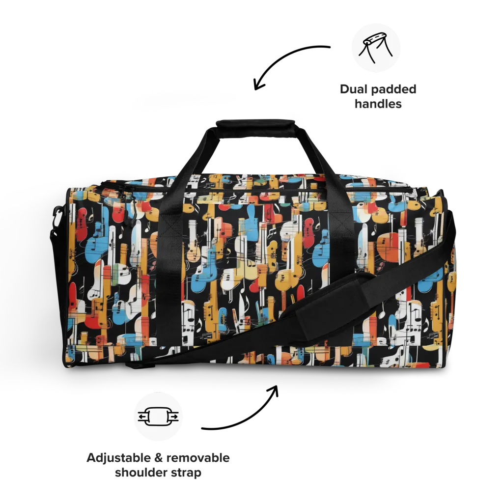 Jazz Mosaic on Duffle Bag — Front