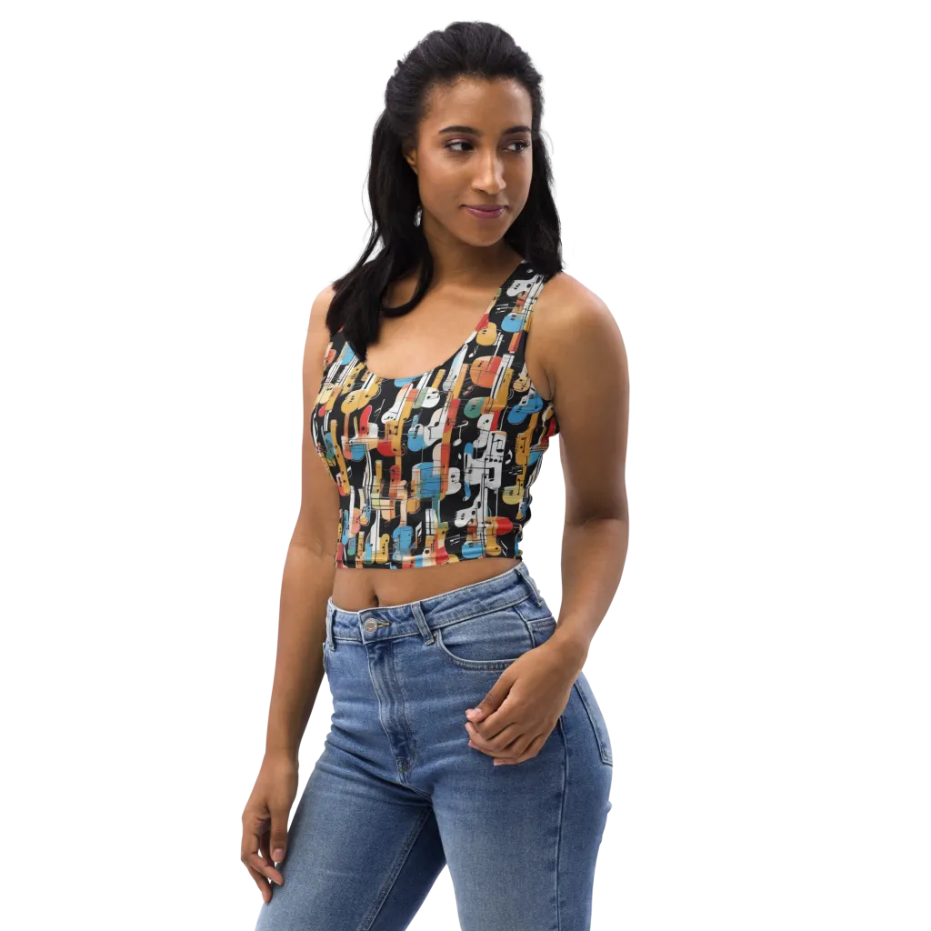 Jazz Mosaic on Crop Top — Left Front