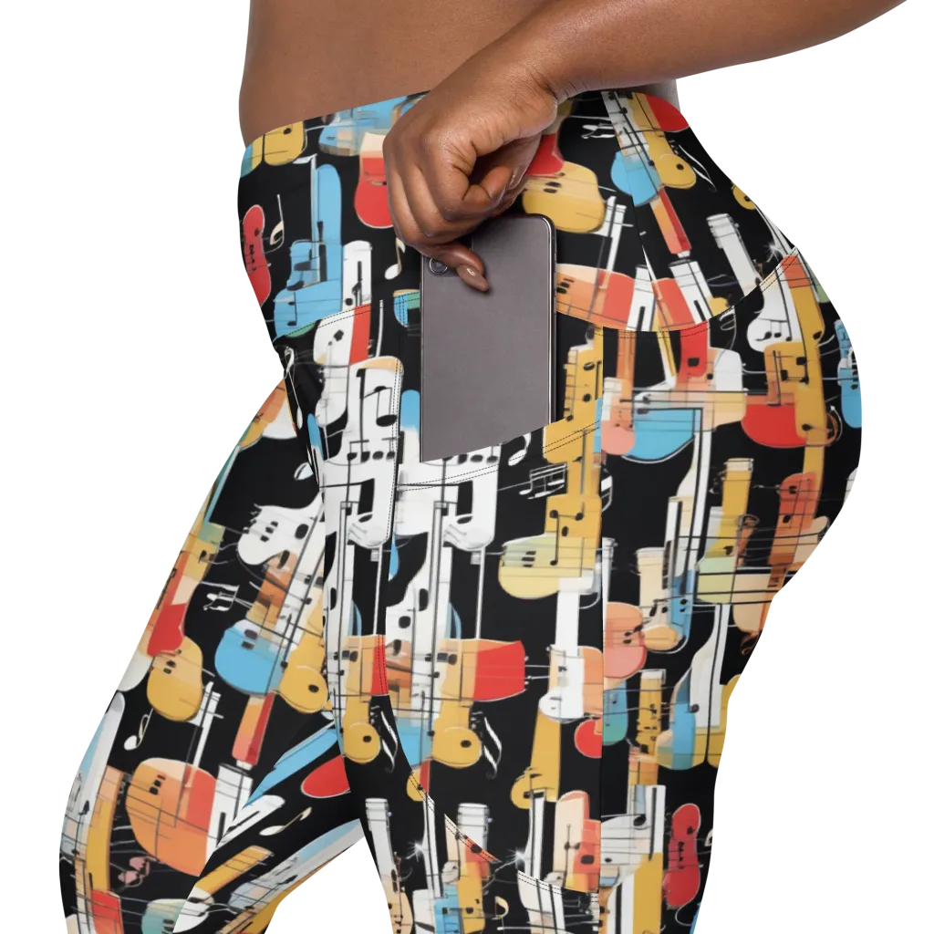 Jazz Mosaic on Leggings with Pockets — Product details 2