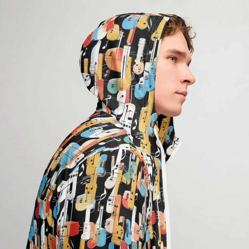 Jazz Mosaic on Men's Windbreaker — Right