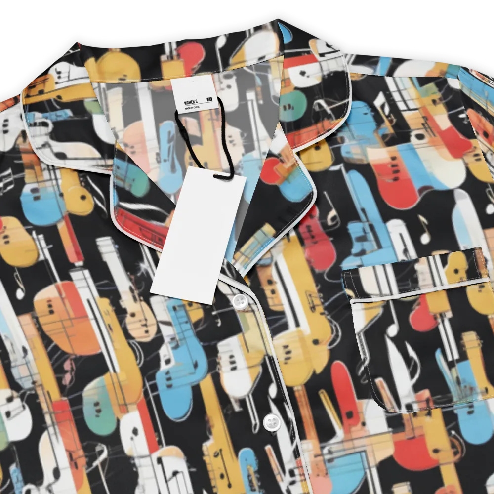 Jazz Mosaic on Women's Short Sleeve Pajama Top — Product details