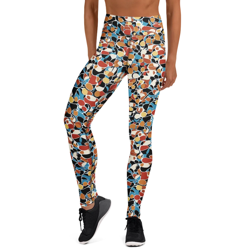 Terrazzo Pulse on Yoga Leggings — Front