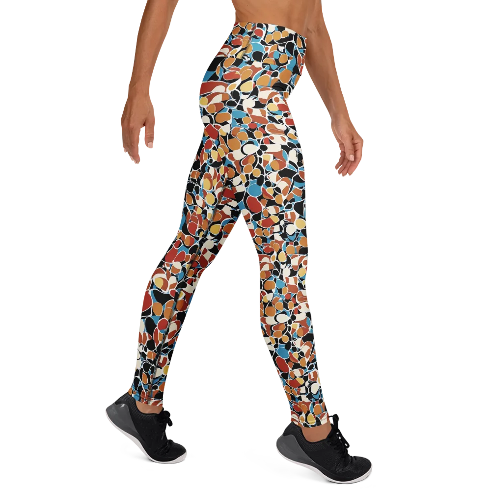 Terrazzo Pulse on Yoga Leggings — Right