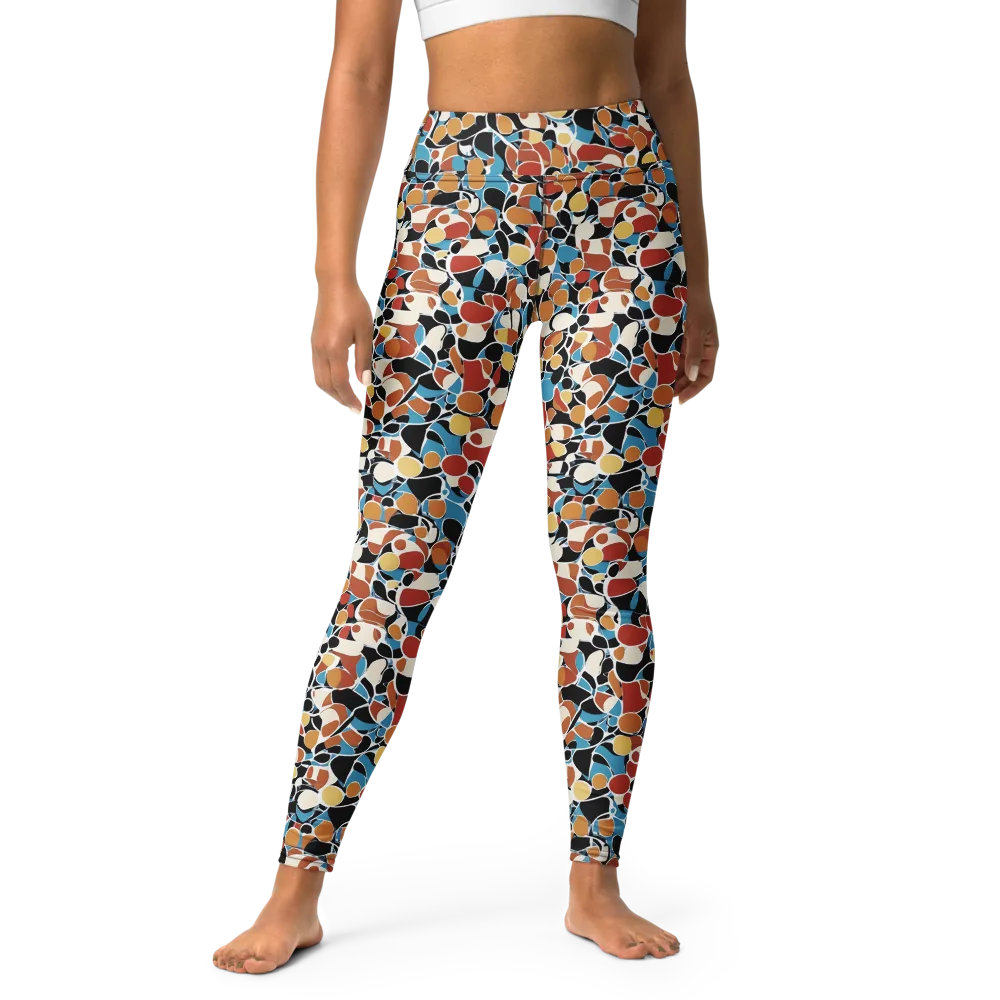 Terrazzo Pulse on Yoga Leggings — Front