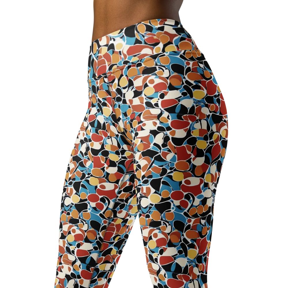 Terrazzo Pulse on Yoga Leggings — Left Front