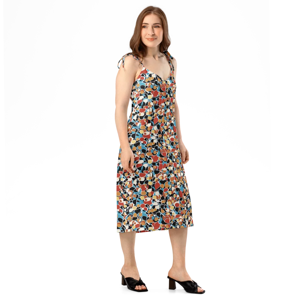 Terrazzo Pulse on Slip Dress — Right Front