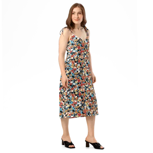 Terrazzo Pulse on a Slip Dress