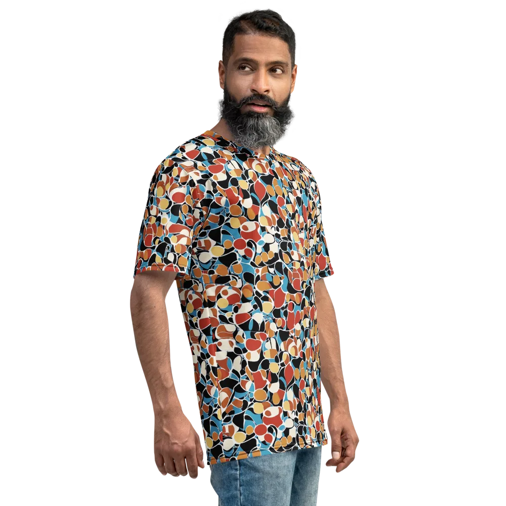 Terrazzo Pulse on Men's Crew Neck T-Shirt — Right
