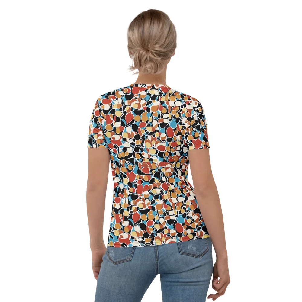 Terrazzo Pulse on Women's Crew Neck T-Shirt — Back