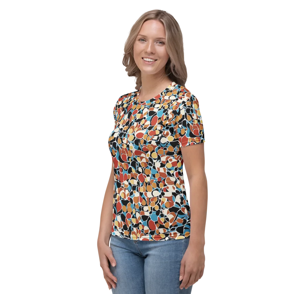 Terrazzo Pulse on Women's Crew Neck T-Shirt — Left