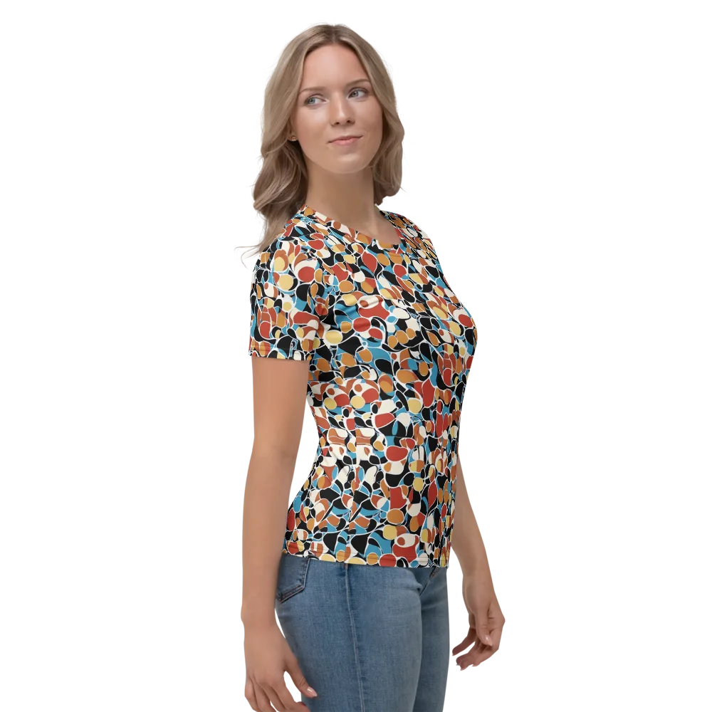 Terrazzo Pulse on Women's Crew Neck T-Shirt — Right