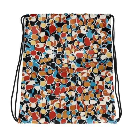 Terrazzo Pulse on a Drawstring Bag