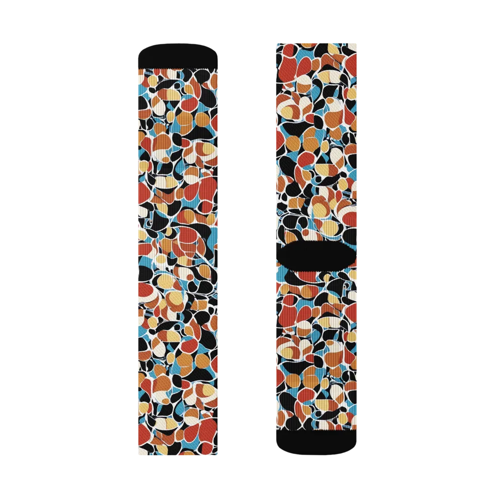 Terrazzo Pulse on Socks — Left Sock