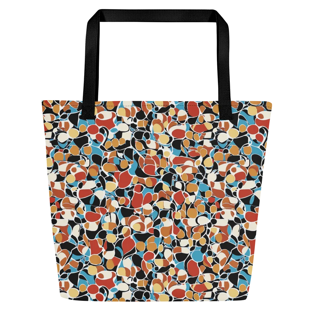 Terrazzo Pulse on Large Tote Bag W/ Pocket — Front