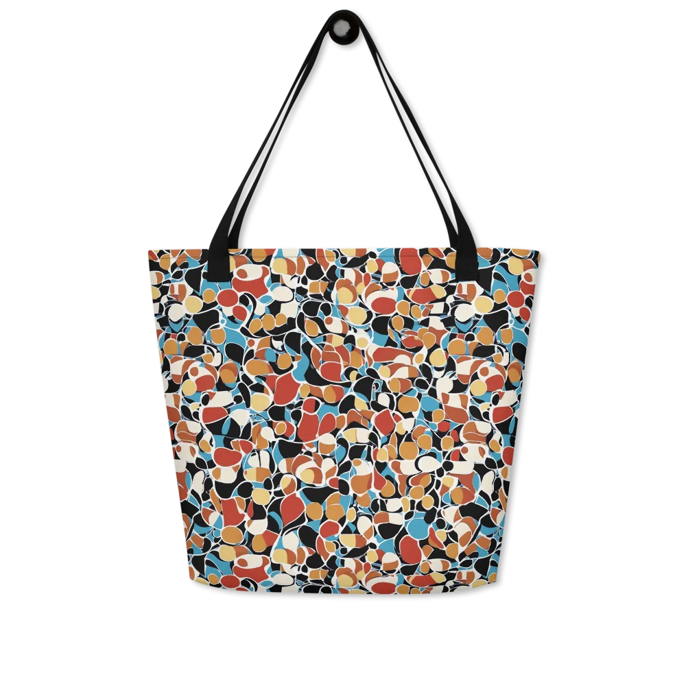 Terrazzo Pulse on Large Tote Bag W/ Pocket — Front