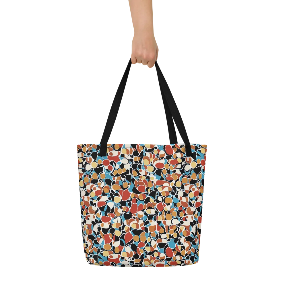 Terrazzo Pulse on Large Tote Bag W/ Pocket — Front