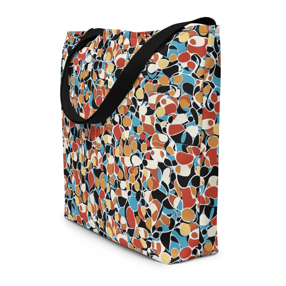 Terrazzo Pulse on Large Tote Bag W/ Pocket — Front