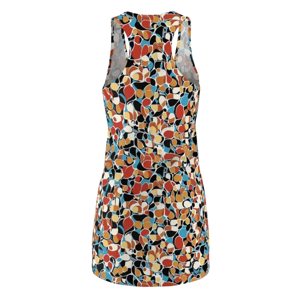 Terrazzo Pulse on Racerback Dress — Back