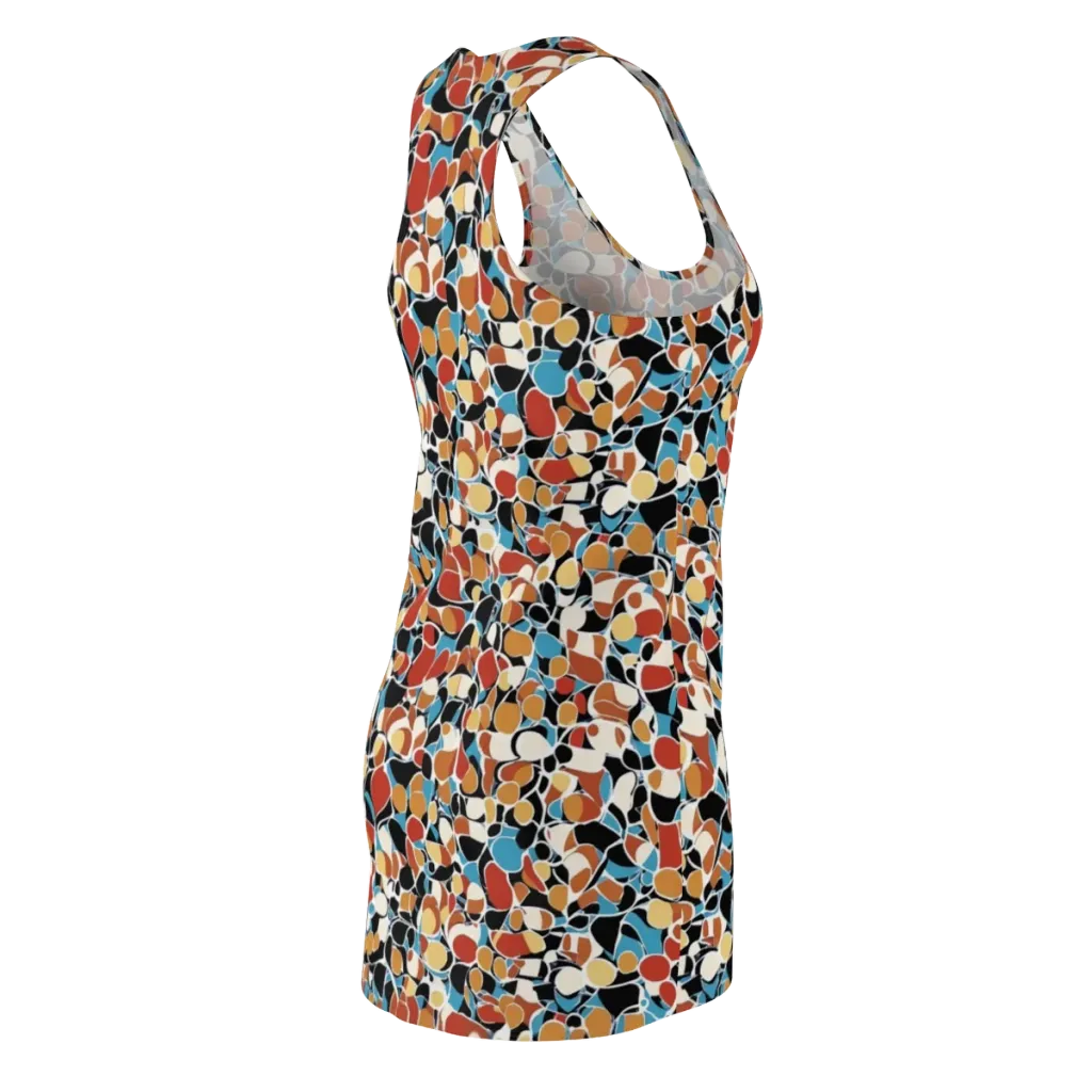 Terrazzo Pulse on Racerback Dress — Back Side
