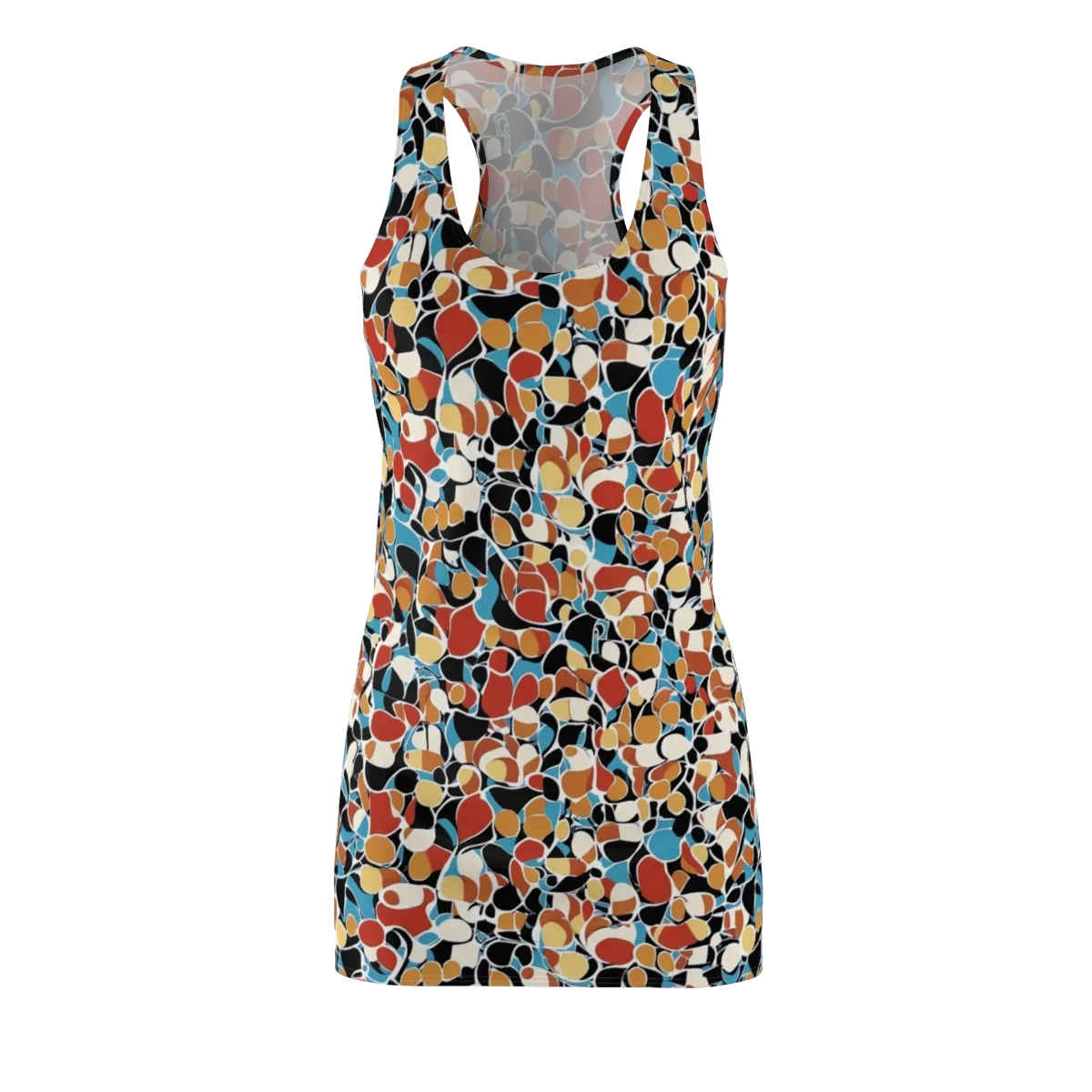 Terrazzo Pulse on Racerback Dress — Front