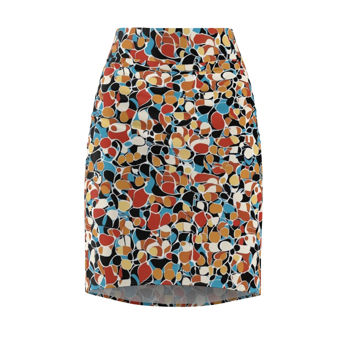 Terrazzo Pulse on Pencil Skirt — Front