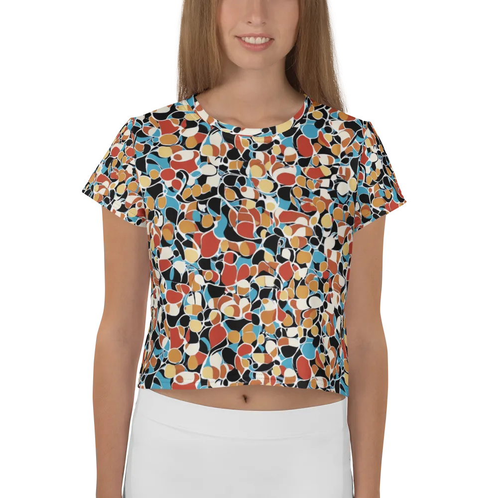 Terrazzo Pulse on Crop Tee — Front