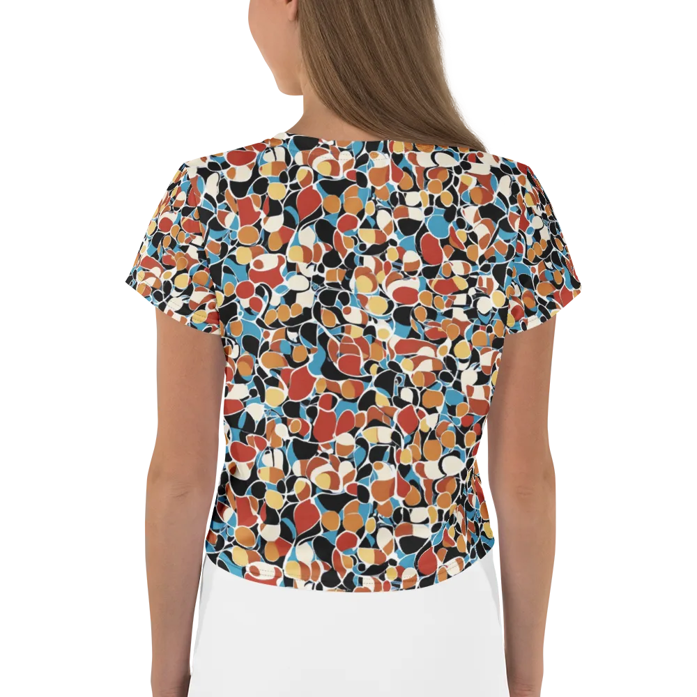 Terrazzo Pulse on Crop Tee — Back