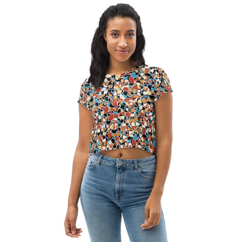 Terrazzo Pulse on Crop Tee — Front