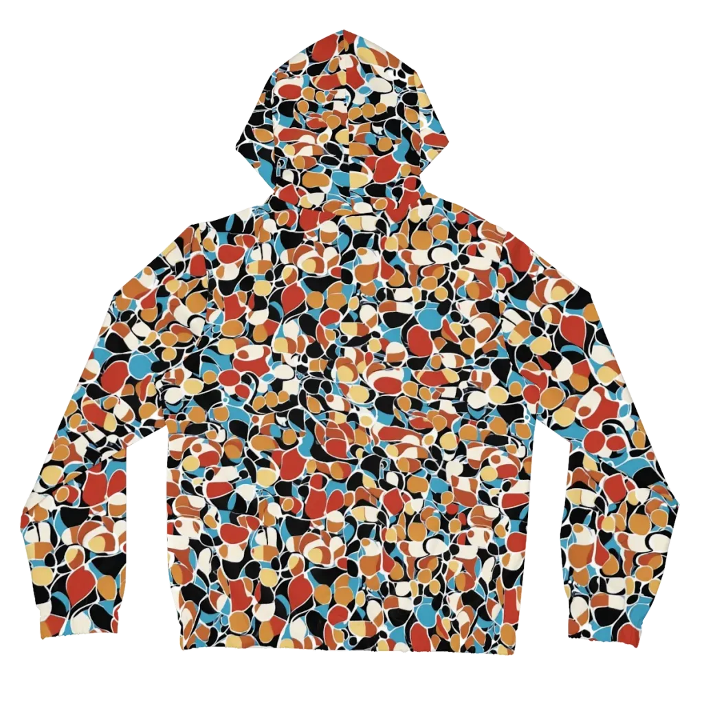 Terrazzo Pulse on Women's Full-Zip Hoodie — Back