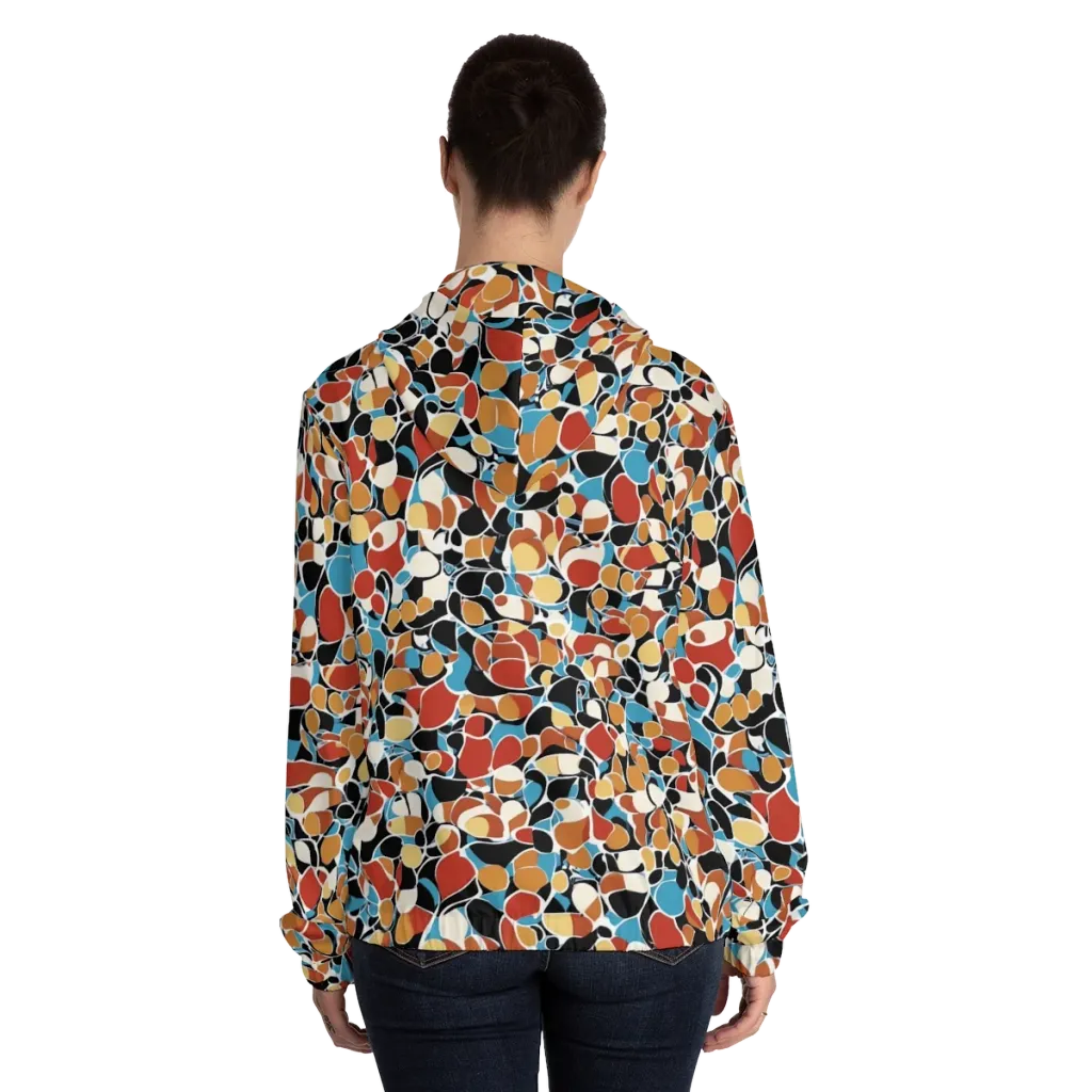Terrazzo Pulse on Women's Full-Zip Hoodie — Back On Person