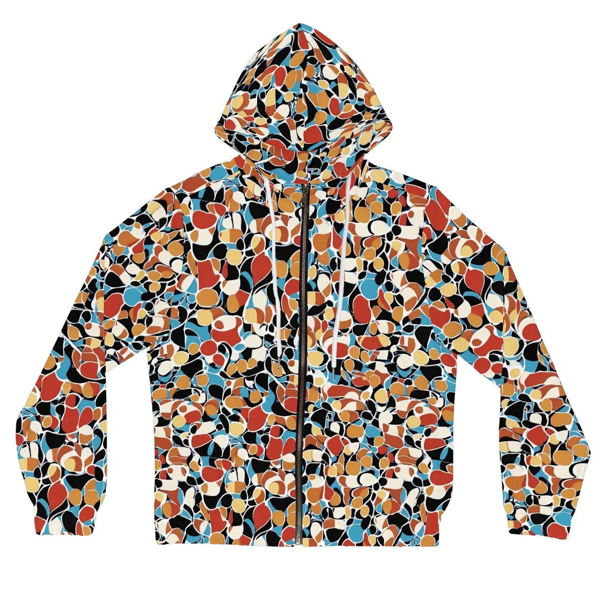 Terrazzo Pulse on Women's Full-Zip Hoodie — Front