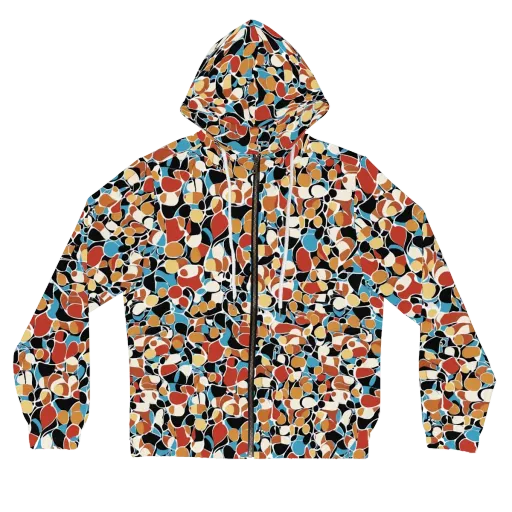 Terrazzo Pulse on a Women's Full-Zip Hoodie