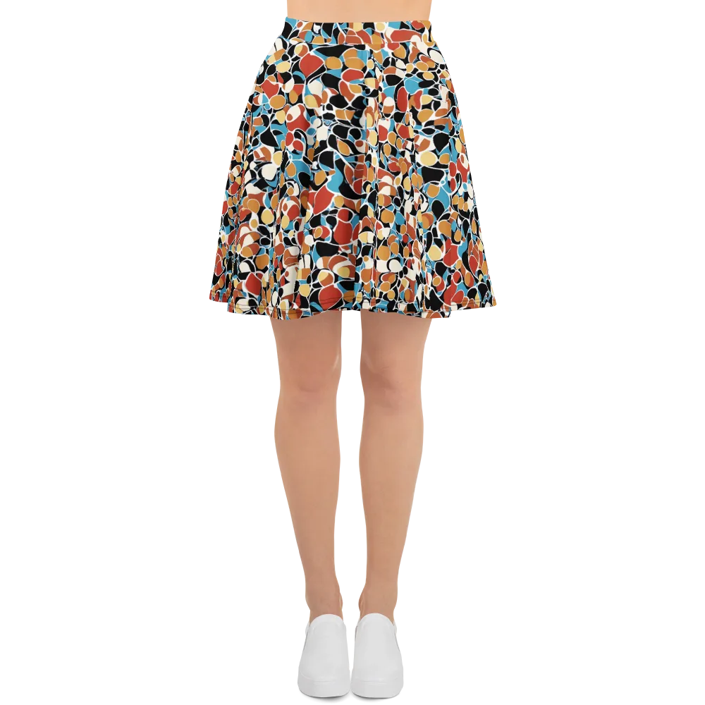 Terrazzo Pulse on Skater Skirt — Front