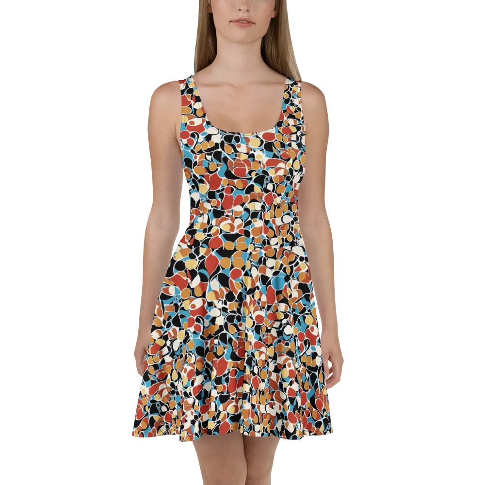 Terrazzo Pulse on Skater Dress — Front