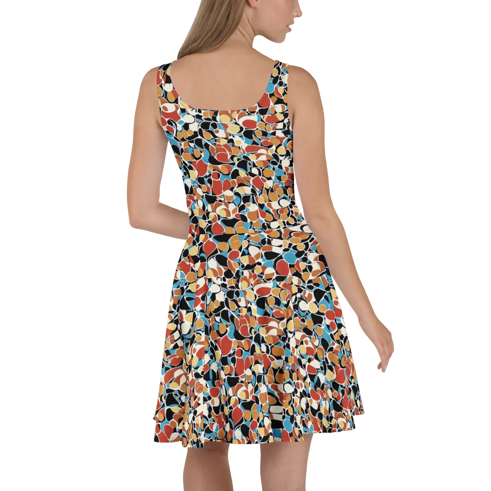 Terrazzo Pulse on Skater Dress — Back