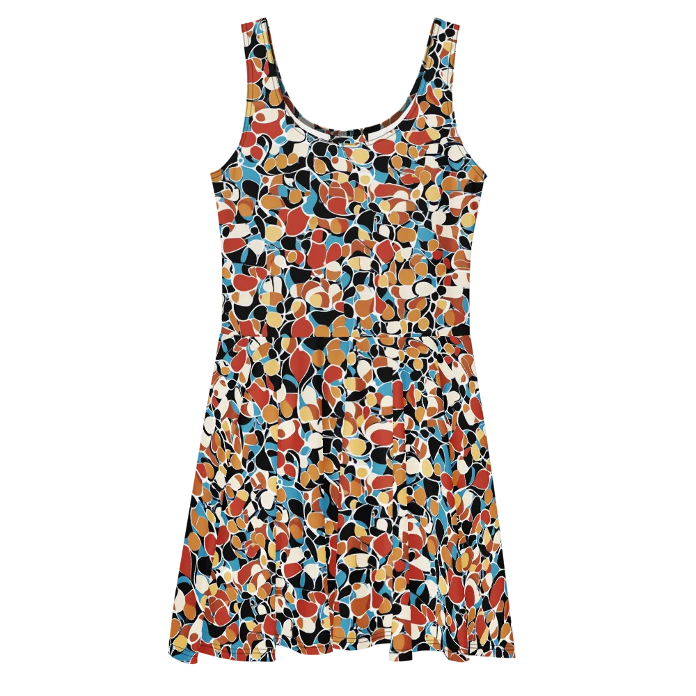 Terrazzo Pulse on Skater Dress — Front