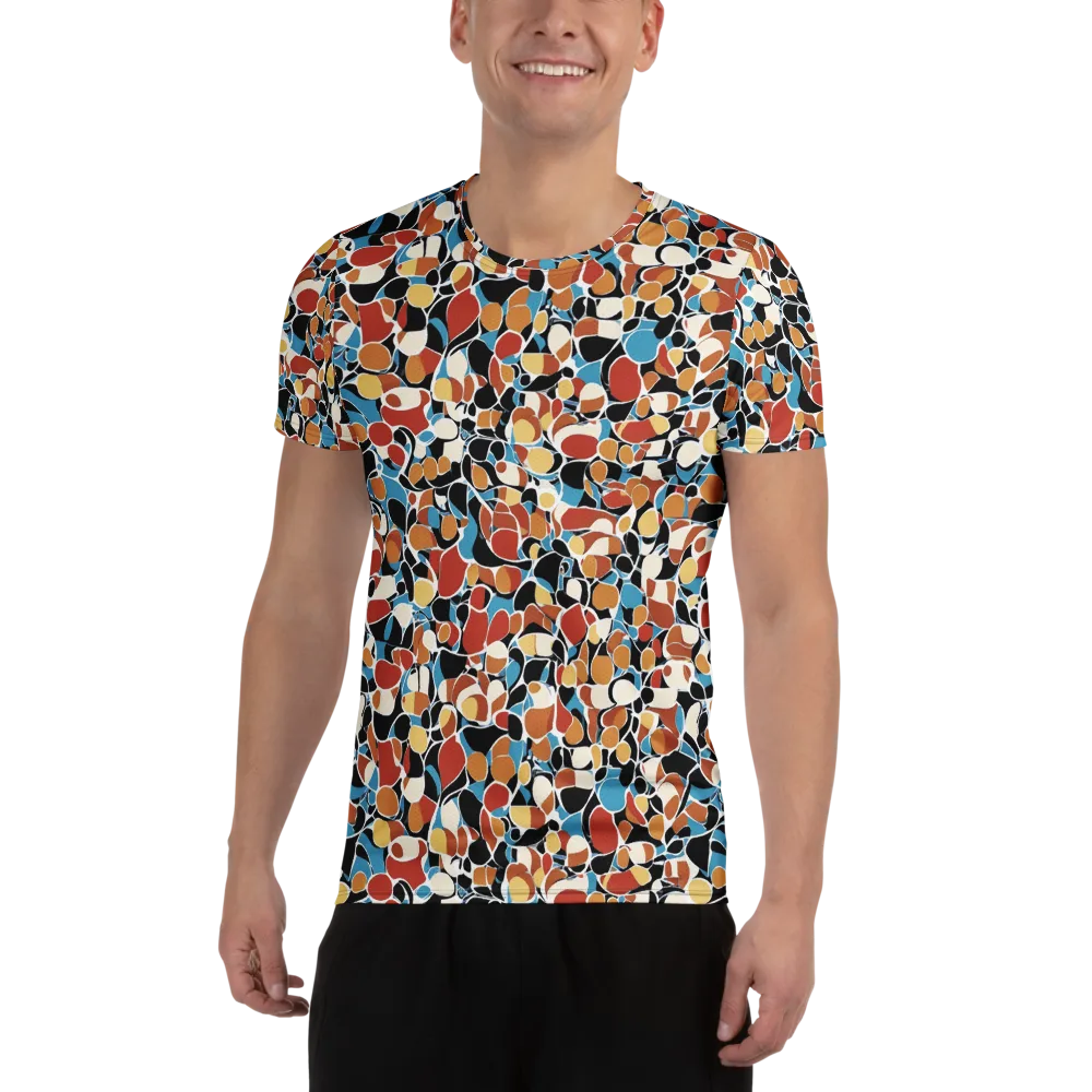 Terrazzo Pulse on Men's Athletic T-Shirt — Front