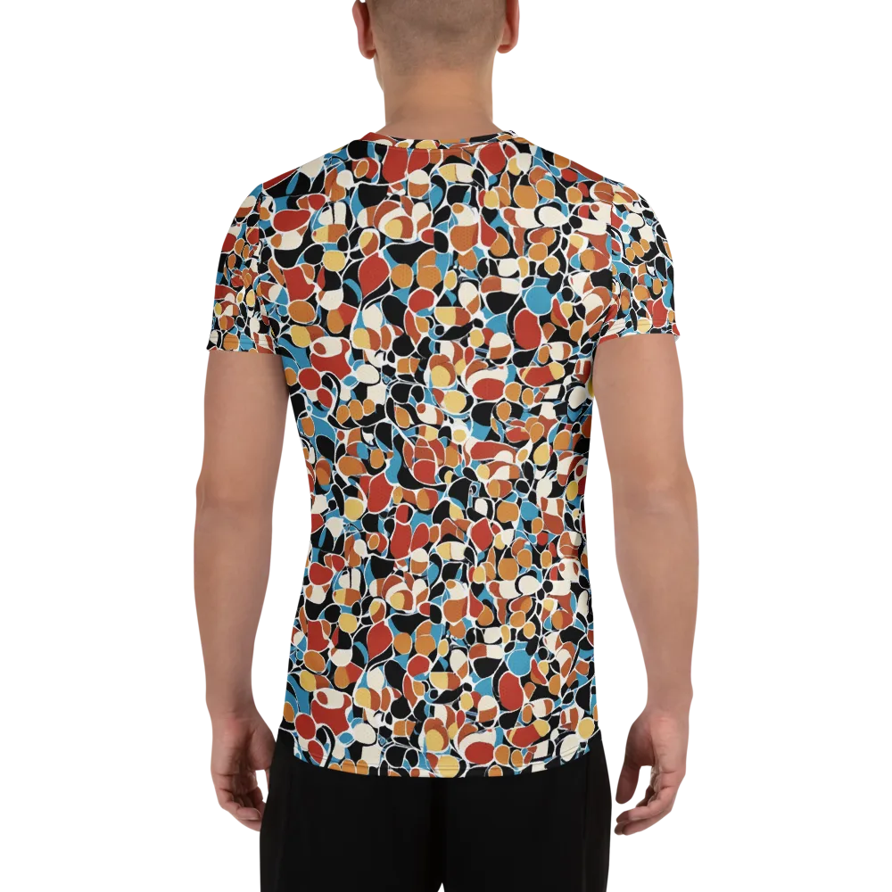 Terrazzo Pulse on Men's Athletic T-Shirt — Back
