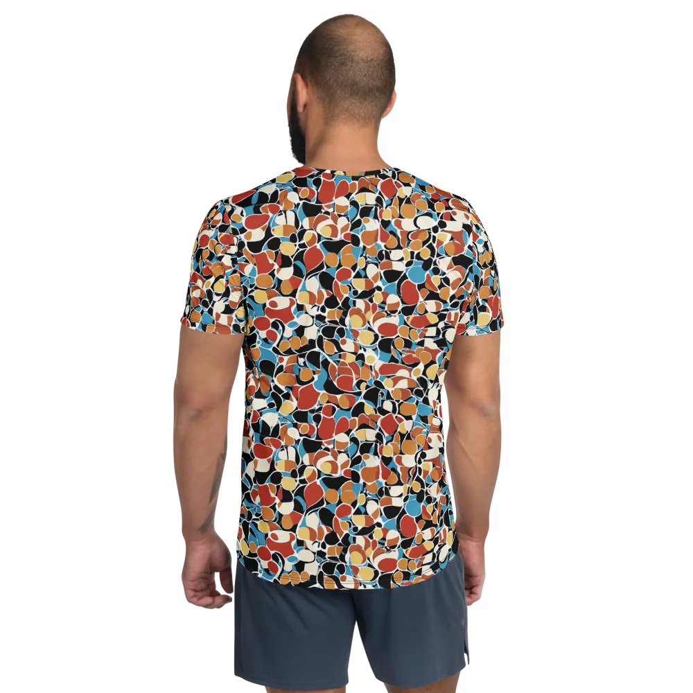 Terrazzo Pulse on Men's Athletic T-Shirt — Back