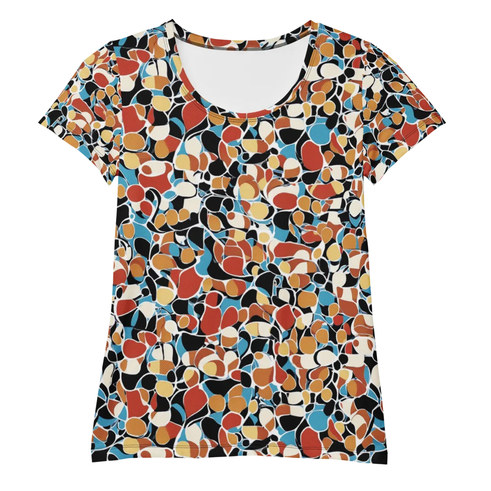 Terrazzo Pulse on Women's Athletic T-Shirt — Front