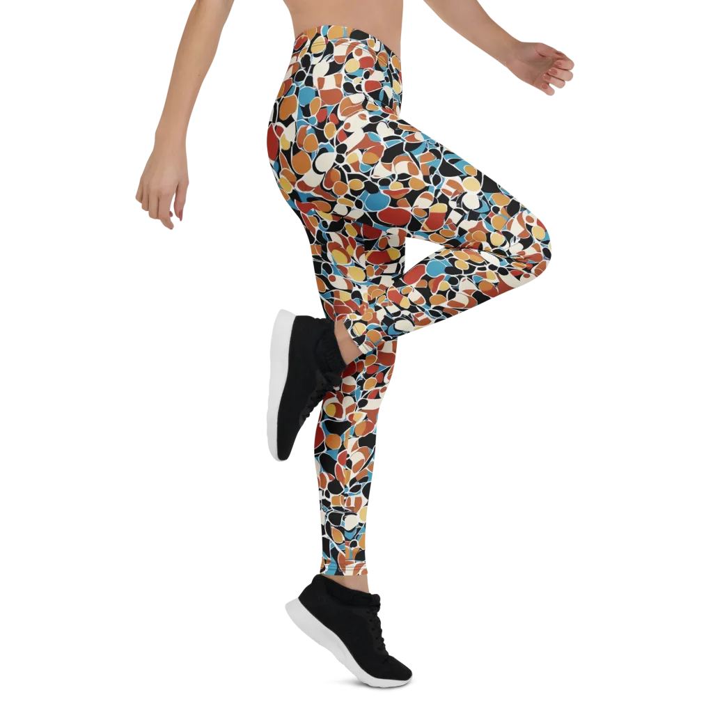 Terrazzo Pulse on Leggings — Right
