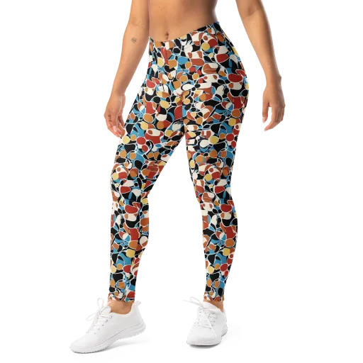 Terrazzo Pulse on a Leggings