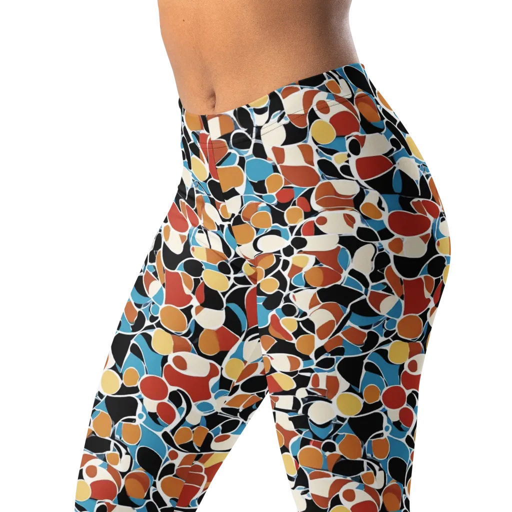 Terrazzo Pulse on Leggings — Left Front
