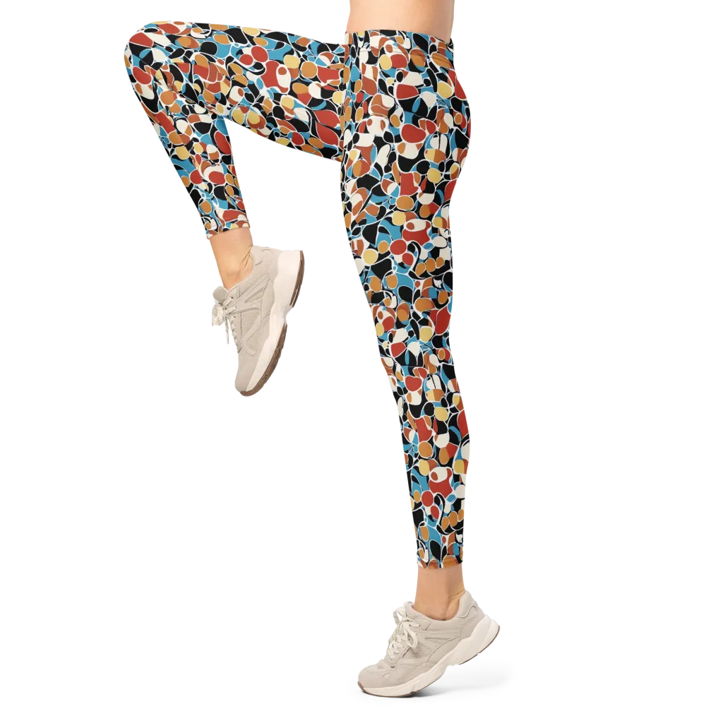 Terrazzo Pulse on Leggings — Left