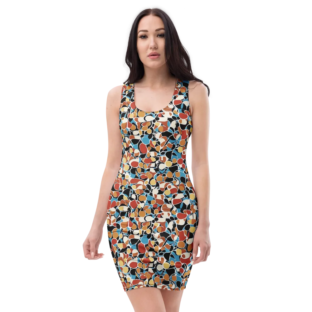 Terrazzo Pulse on Bodycon Dress — Front