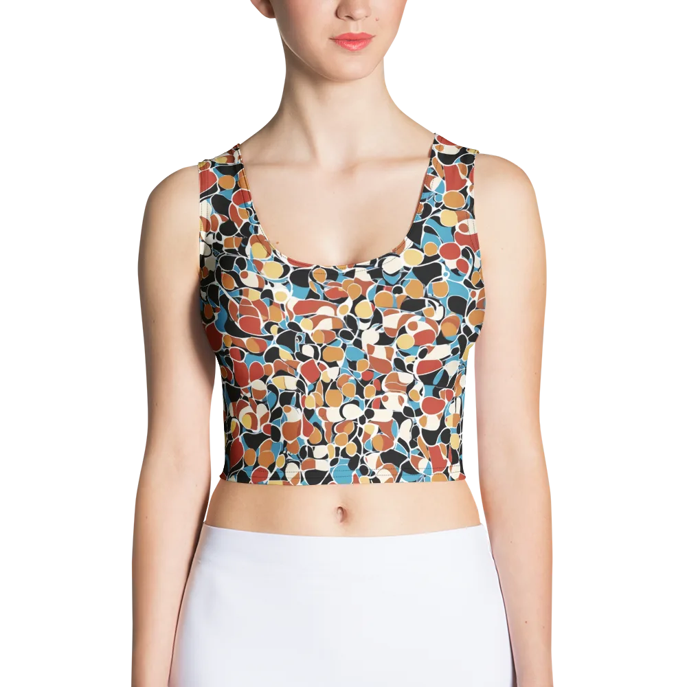 Terrazzo Pulse on Crop Top — Front