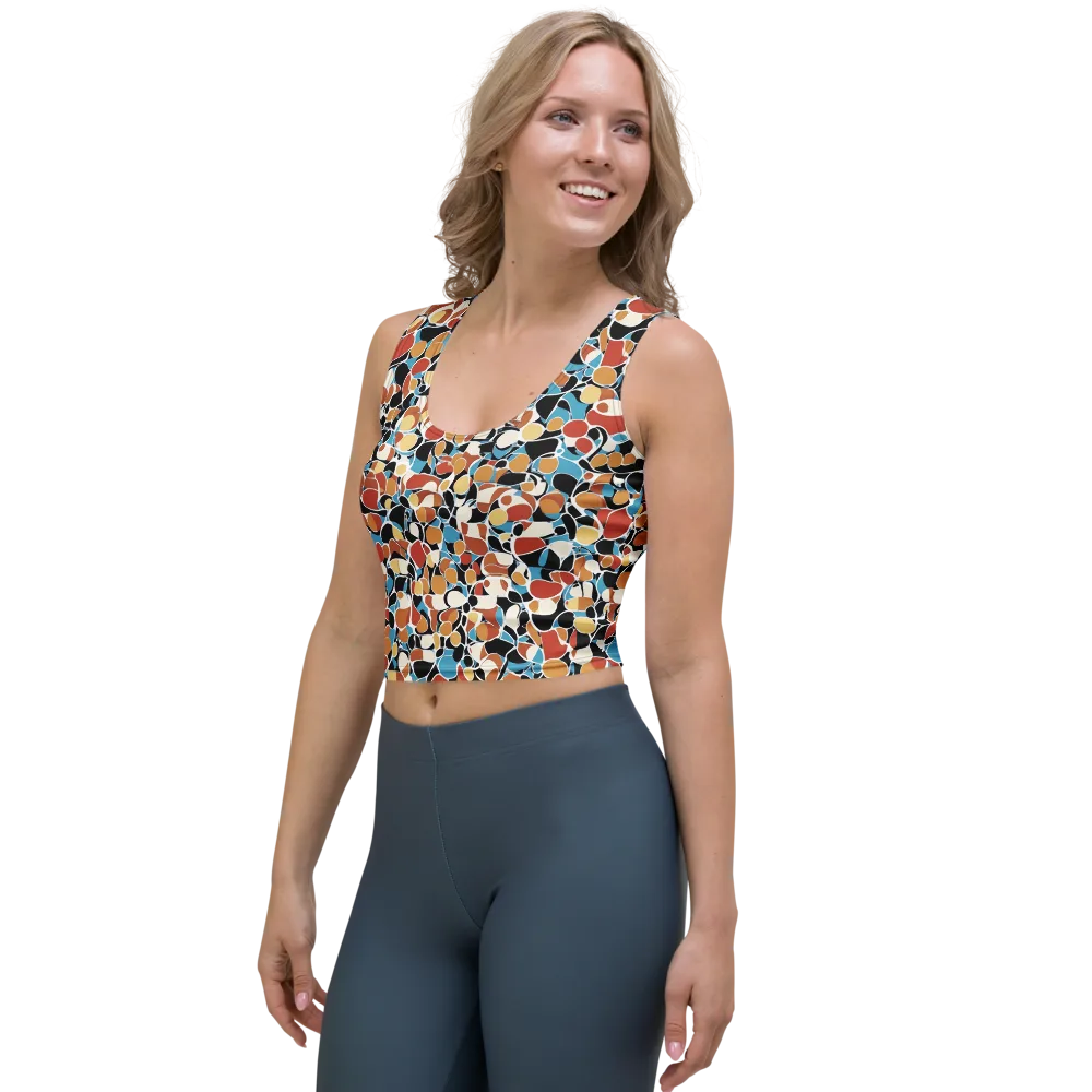 Terrazzo Pulse on Crop Top — Left Front