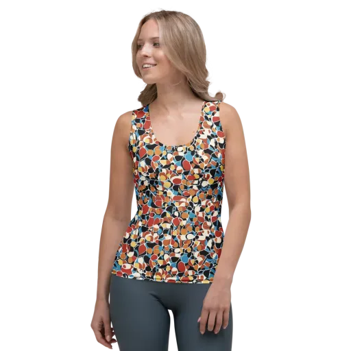Terrazzo Pulse on a Women's Tank Top
